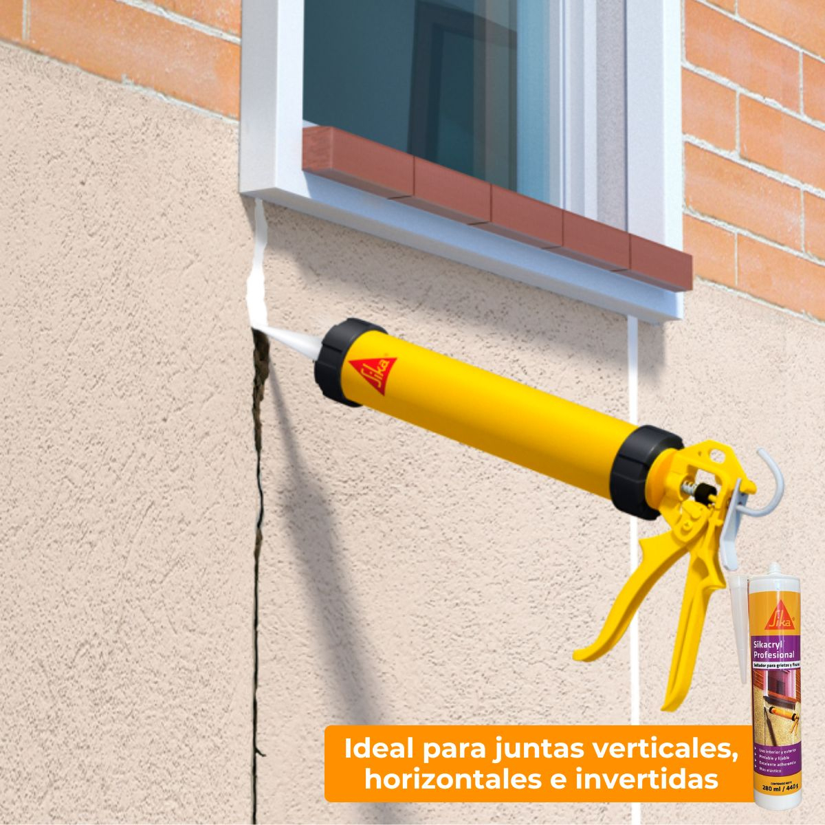 Sellador Sikacryl Profesional Grietas Cartucho X 280ml Sika - Imagen 3