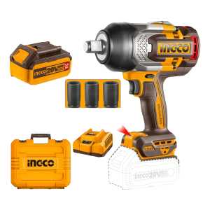 Llave De Impacto Inalámbrico Ingco Profesional Ciwli20135 Dorado 20 V Amarillo 50hz/60hz