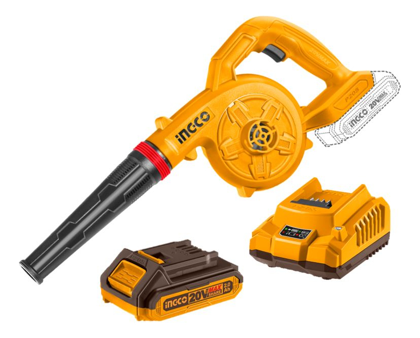 Soplador Inalambrico Bateria Cargador Ingco Cabli200281 Naranja Claro - Imagen 5