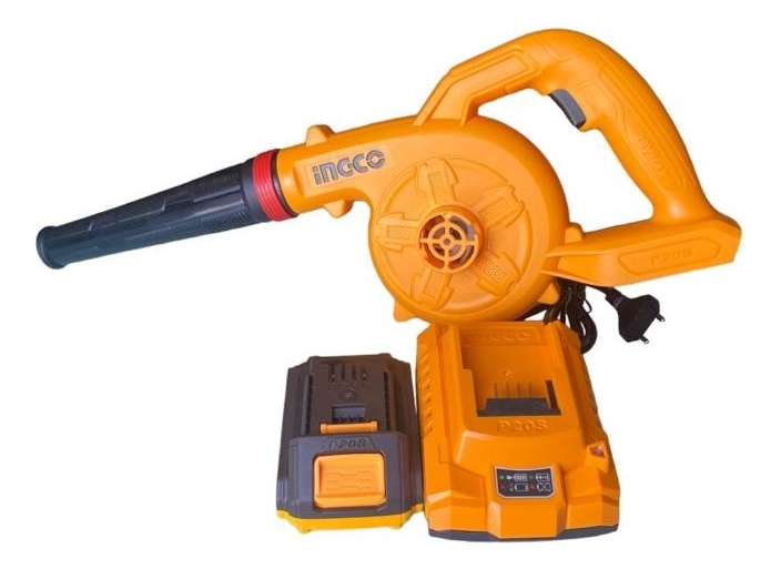 Soplador Inalambrico Bateria Cargador Ingco Cabli200281 Naranja Claro - Imagen 2