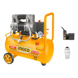 Compresor 24lt 1.5hp Libre De Aceite Bajo Ruido Ingco Color