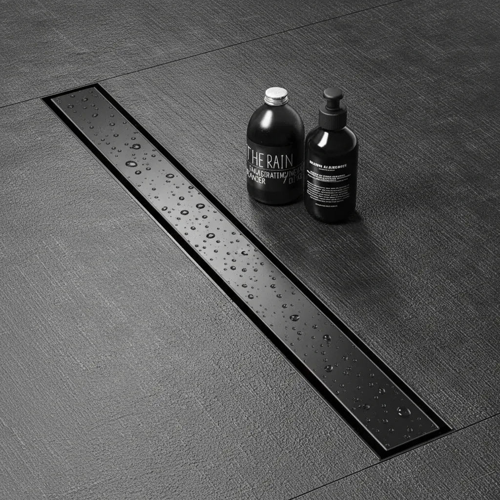 Receptaculo Desague Ciego Para Ducha Rimontti Negro 80cm