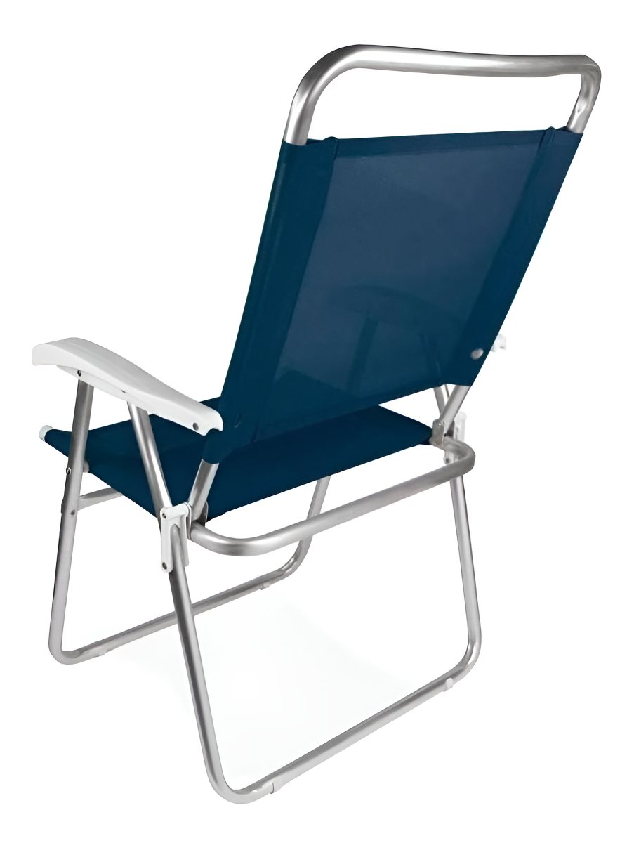 Silla Alta Aluminio Playa Reforzada Mor - Garageimpo Color Azul - Imagen 2