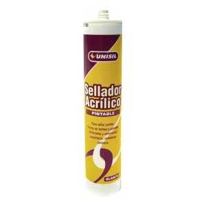 Cartucho Sellador Acrilico Pintable Blanco Unisil 500g | Ed