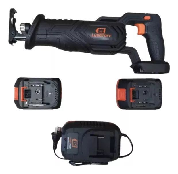 Sierra Sable Inalambrica A Bateria Profesional 4 Ah Ssl115-9bk Lusqtoff