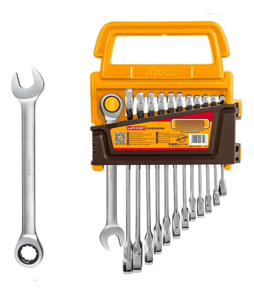 Set X12 Llaves Crique Combinadas 819mm Cr-v Hkspar1122