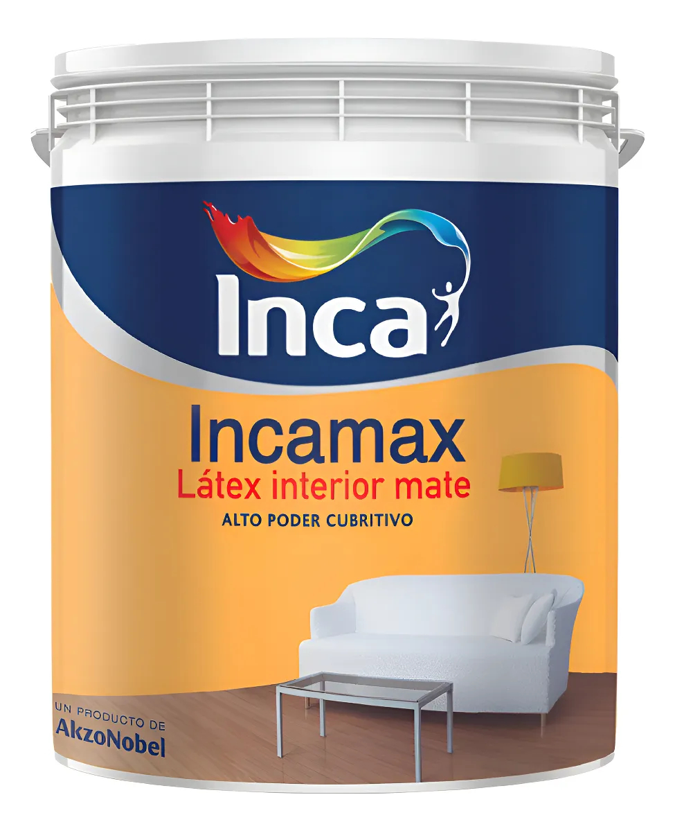 Pintura Latex Inca Incamax Pared Interiores Blanco Mate 4lts