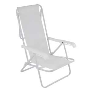 Silla Reclinable 8 Posiciones Acero Sannet Blanco Lisa Liso