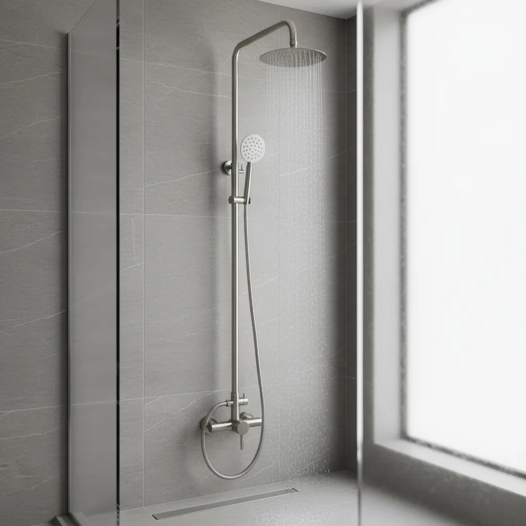 Monocomando Ducha C/barra Cromado Acero Inox - Imagen 4