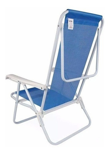 Reposera Silla Plegable Mor 8 Posiciones Azul Resistente - Imagen 2