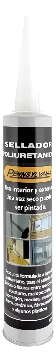 Sellador Poliuretánico Pennsylvania 310ml Pintable Gris