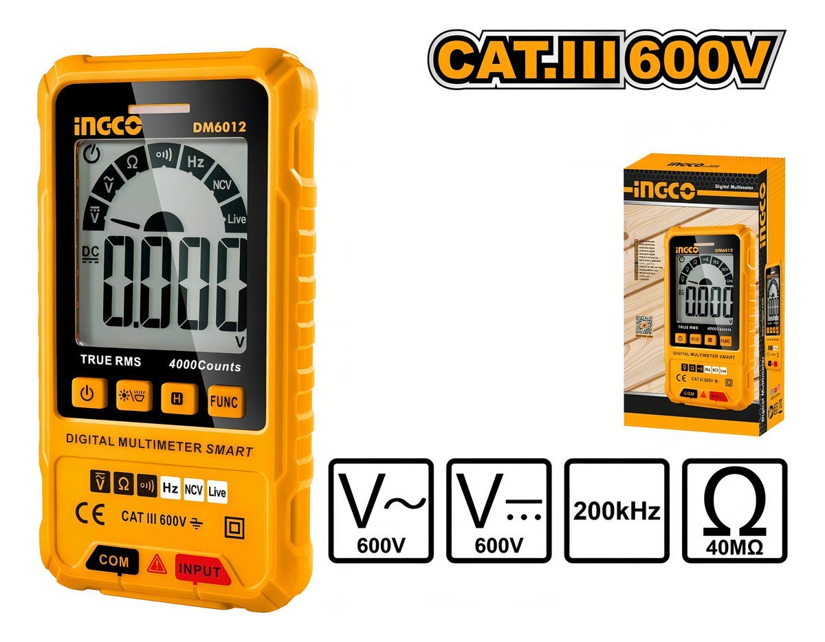 Tester Multimetro Ingco Dm6012 - Imagen 2