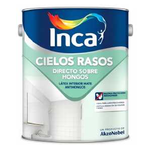 Pintura Para Cielo Raso Inca Directo Sobre Hongos 4 Litros