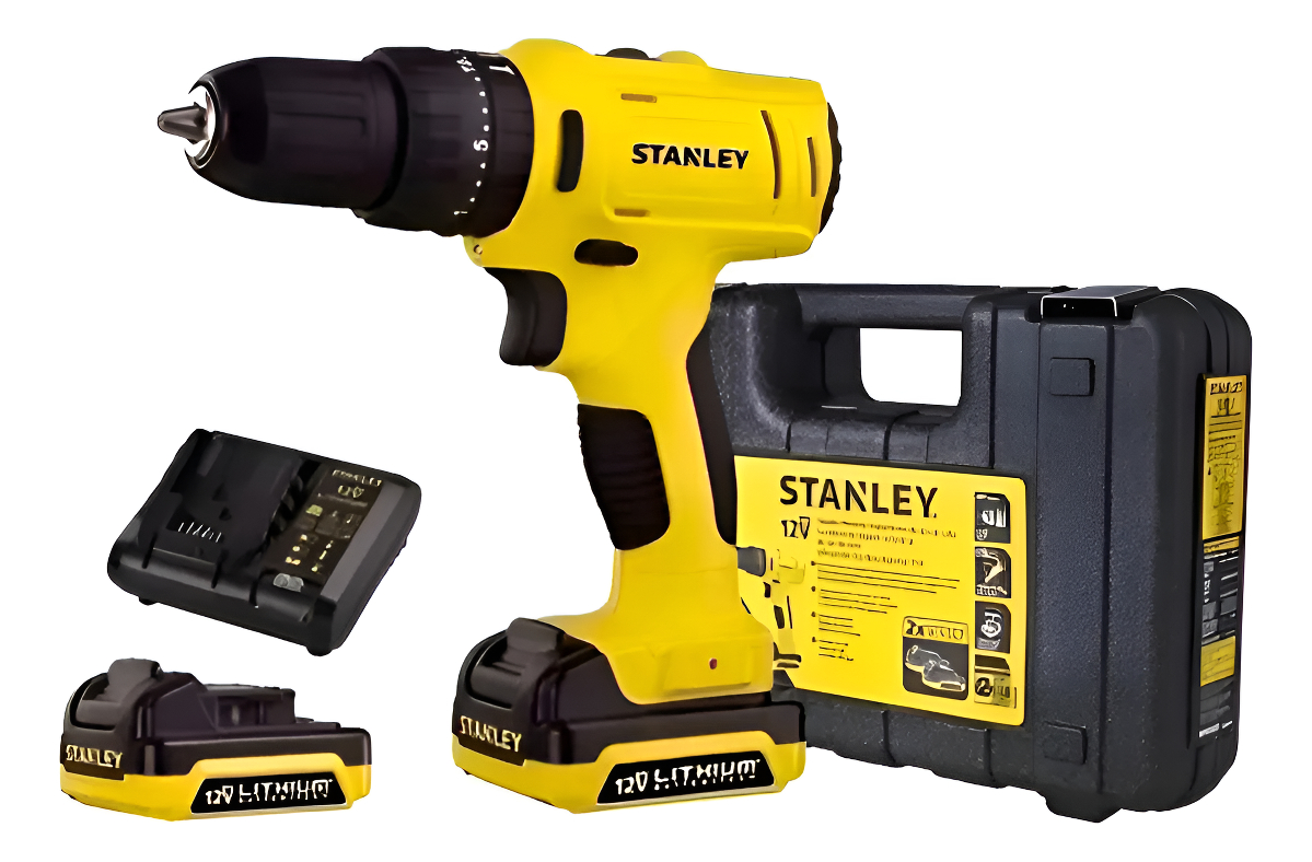 Taladro Atornillador Ina + Jgo. Destornilladores X10 Stanley