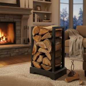 Soporte De Leña De Acero Metavila Pl400cp