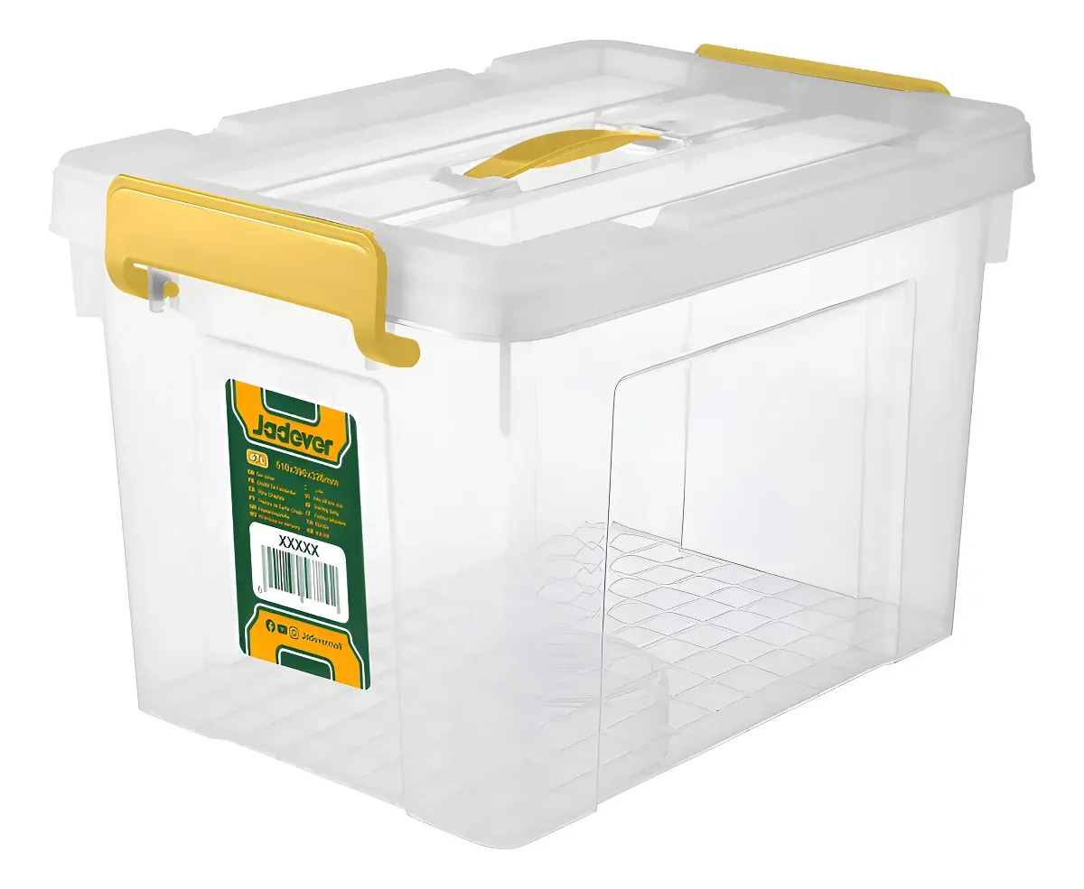 Contenedor Plástico Apilable Transparente 47l Jadever