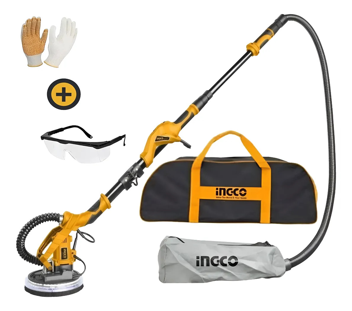 Lijadora De Techo Ingco Dws10501 Amarilla Y Negra 50hz/60hz