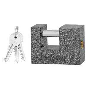 Candado De Hierro Antipalanca 90mm 3 Llaves Jadever Jdpd7590 Color Negro