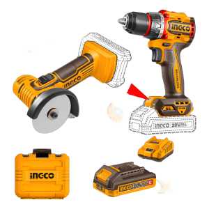 Kit Ingco Ckli20766 Amoladora + Taladro Atornillador
