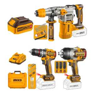 Kit Rotomartillo+taladro Atorn + Llave Impacto 3/4 Ingco