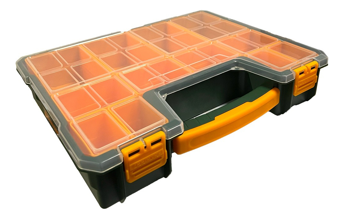 Gavetero Jadever Jdtb1311 Color Verde Oscuro Naranja Con 12 Compartimientos De 1 Unidades - Imagen 2