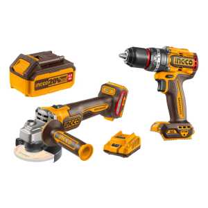 Kit A Batería Taladro 96nm Y Amoladora C/2 Bat Ingco