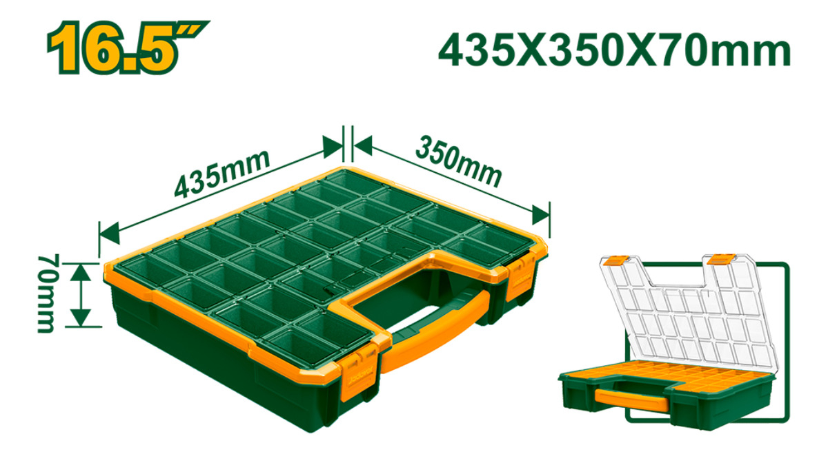 Maleta Organizador Plastico 28 Divisiones Con Manija Jadever - Imagen 3