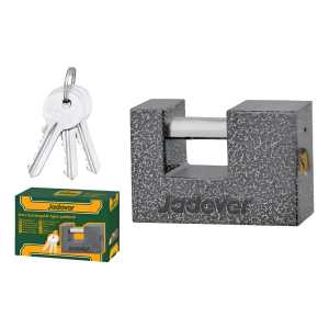 Candado Rectangular Seguridad 80 Mm Jadever Color Negro