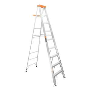 Escalera De Tijera 8 Escalones Y Bandeja 10338 Truper Gris