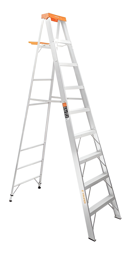 Escalera De Tijera 8 Escalones Y Bandeja 10338 Truper Gris