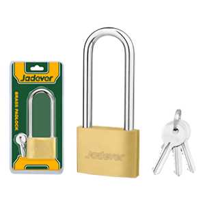 Candado Bronce Laton Corte Largo 50mm Con 3 Llaves Jadever Color Dorado Oscuro