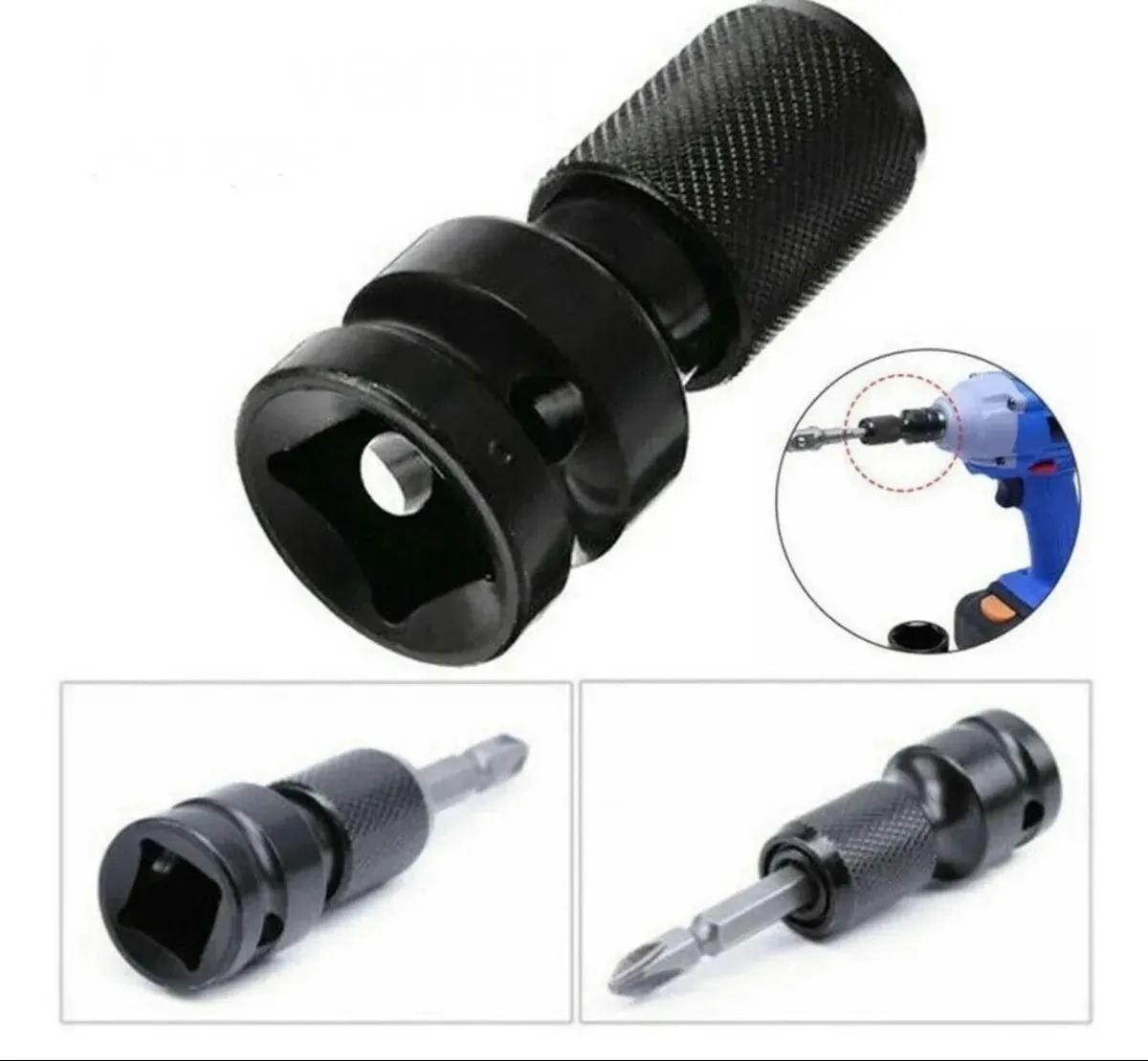 Llave De Impacto 1/2 500nm + Adapt 1/4 P/ Atornillador Ingco - Imagen 3