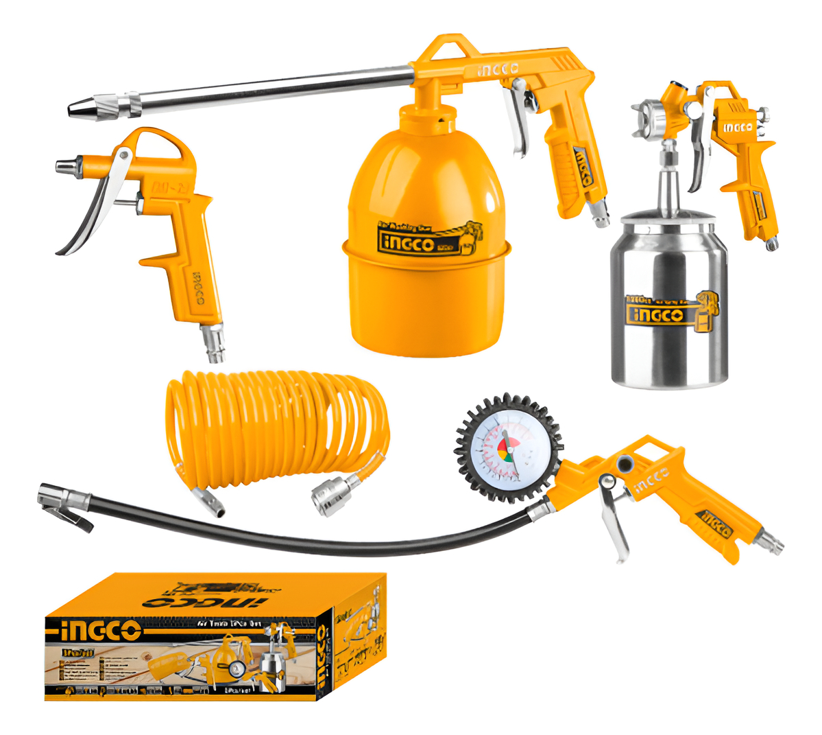 Kit 5 Piezas Ingco Compresor Tacho Metal Akt0051.1 Maria