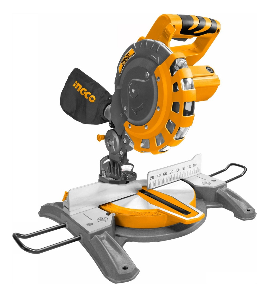 Sierra Ingletadora 8 Ingco Bms14007 1400w Color Anaranjado