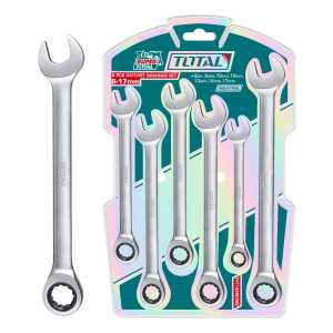 Set 6 Llaves Combinadas Total, Fijas Y Estrellas Con Crique Turquesa