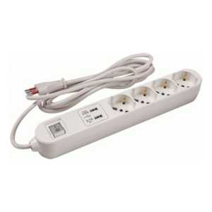 Alargue 3m Conatel Blanco 4xschuko 2xusb 2500w 10a Zapatilla Eléctrica