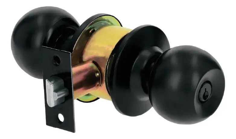 Cerradura Pomo Color Negro 2 Llaves Hermex