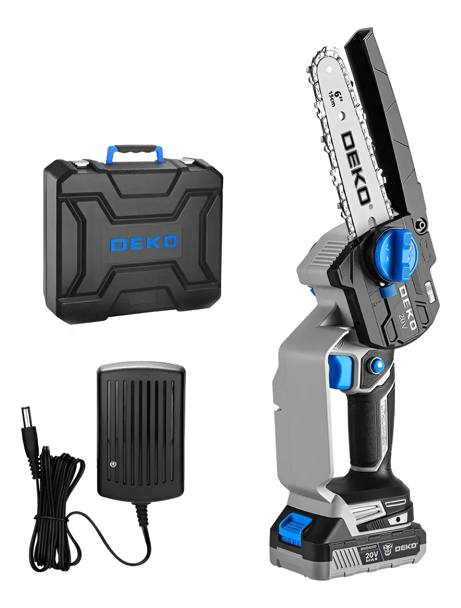 Mini Motosierra Inalámbrica 20v Batería Y Maletín Deko 6''