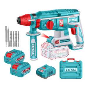 Rotomartillo Total 42v Sds Plus, Sin Carbones, 2 Baterías -