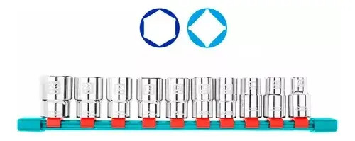 Set 10 Dados Encastre 1/2 10mm A 24mm Total Maria - Imagen 2