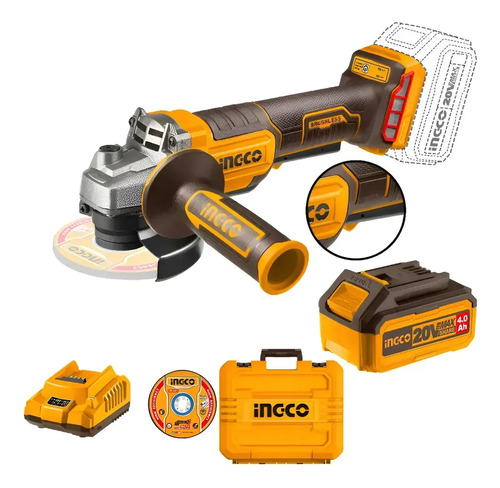Amoladora Inalambrica 20v 115mm Ingco Cagli2111561