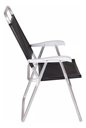 Silla Playera Mor Aluminio Master Plus Negra - Maria - Imagen 6