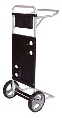Carrito De Playa De Aluminio Negro De Hasta 15 Kg 002595 Mor