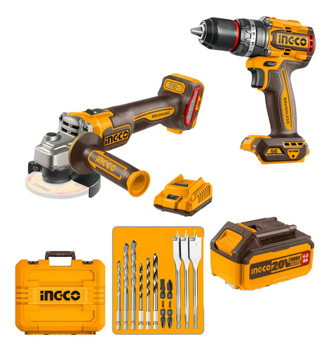 Kit Taladro Atorni Percu 96nm + Amoladora Ingco Cosli241298
