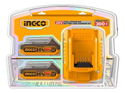 Set X2 Bateria 20v 2amp + 1 Cargador Ingco Fbcpk1222 - Maria