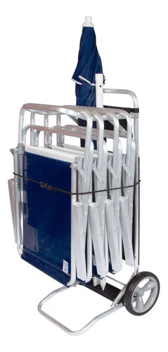 Carrito De Playa De Aluminio Negro De Hasta 15 Kg 002595 Mor - Imagen 8
