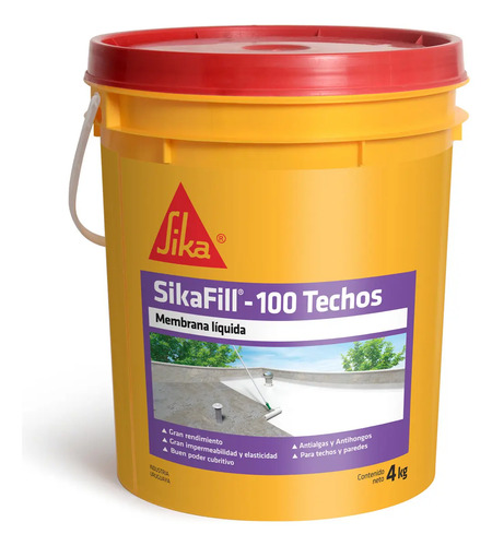 Membrana Líquida Sika Sikafill - 100 Techos 4kg