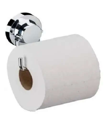 Soporte Para Papel Higiénico Con Ventosa Cromado - Imagen 2