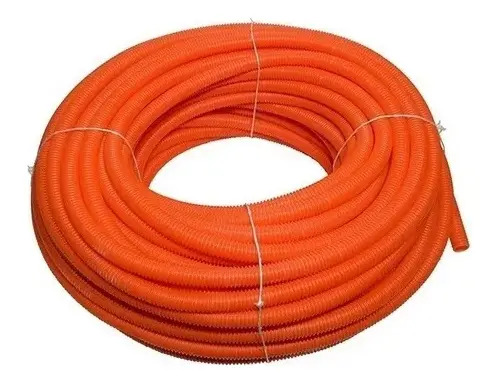 Rollo X 50 Metros De Caño Corrugado 20 Mm Naranja
