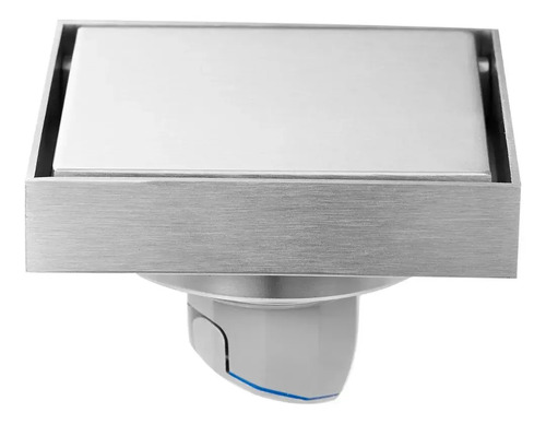 Rejilla Ciega O Para Revestir 10x10 Gris Satin Desagüe Baño - Imagen 2